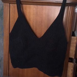 Free people sweater cropped tank top
